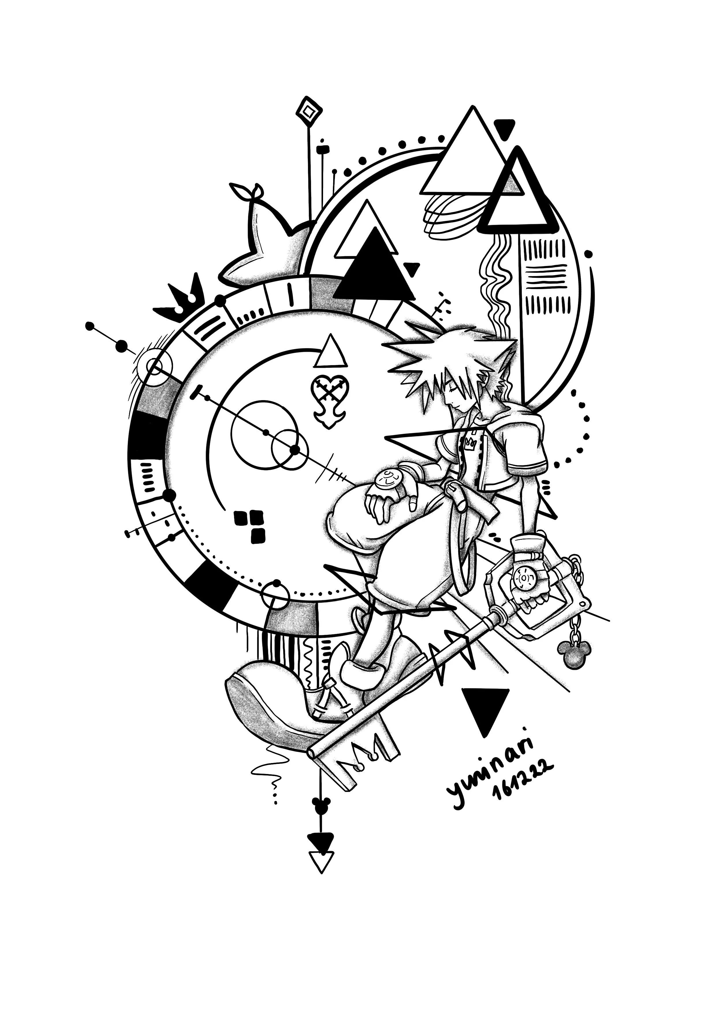 Tattoodesign Kingdom Hearts Sora Graphic style